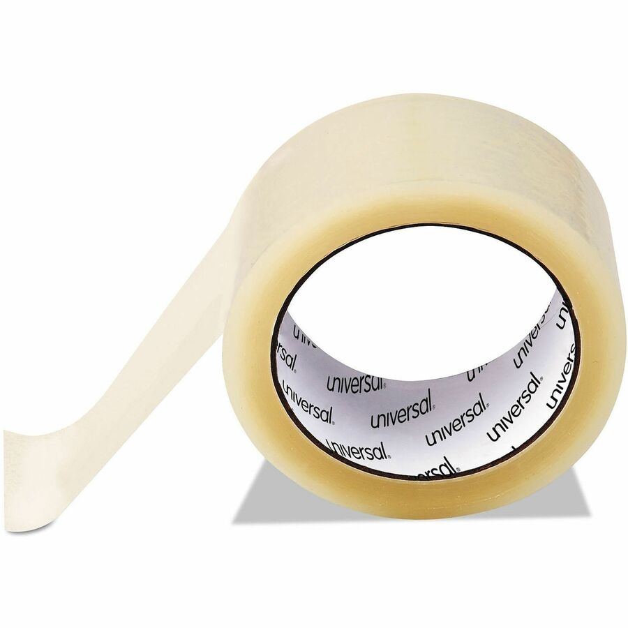 Universal Heavy-Duty Box Sealing Tape, 3" Core, 1.88" x 54.6 yds, Clear, 6/Pack - 54.60 yd Length x 1.88" Width x 3 mil Thickness - 3" Core - Clear - Resin - Plastic Backing - 6 / Pack
