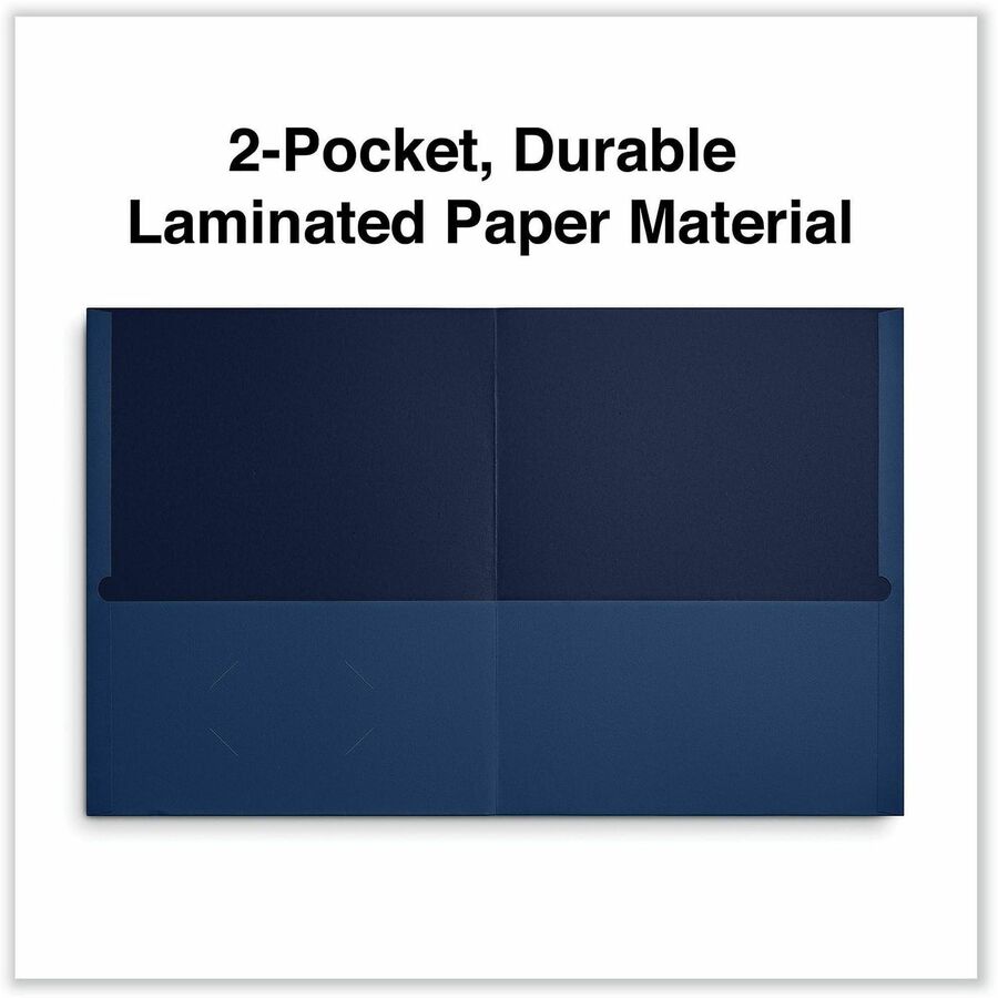 Universal Pocket Folder - 11" x 8 1/2" - 2 Inside Front & Back Pocket(s) - 25 Box