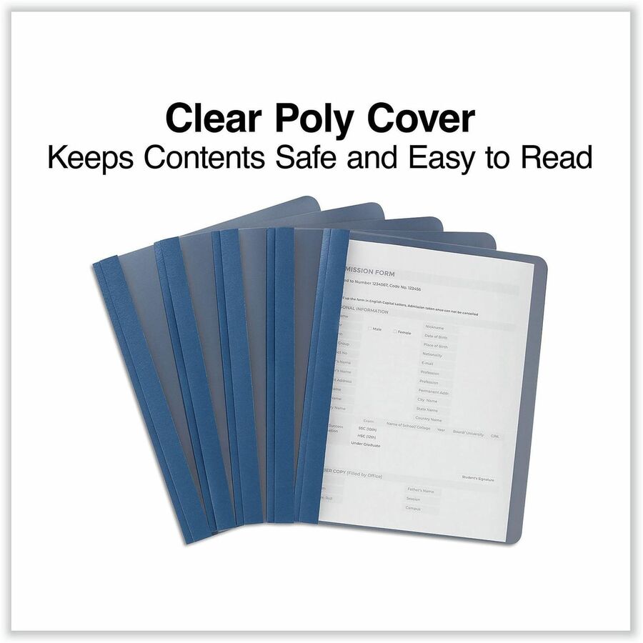 Universal Report Cover - 1/2" Folder Capacity - 8 1/2" x 11" - 100 Sheets Capacity - 3 x Prong Fastener(s) - Punched - 25 Box