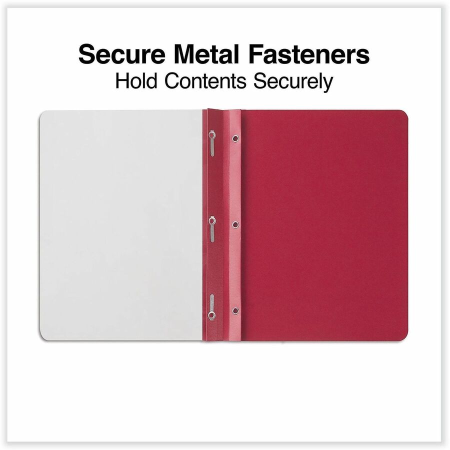 Universal Report Cover - 1/2" Folder Capacity - 8 1/2" x 11" - 100 Sheets Capacity - 3 x Prong Fastener(s) - Punched - 25 Box