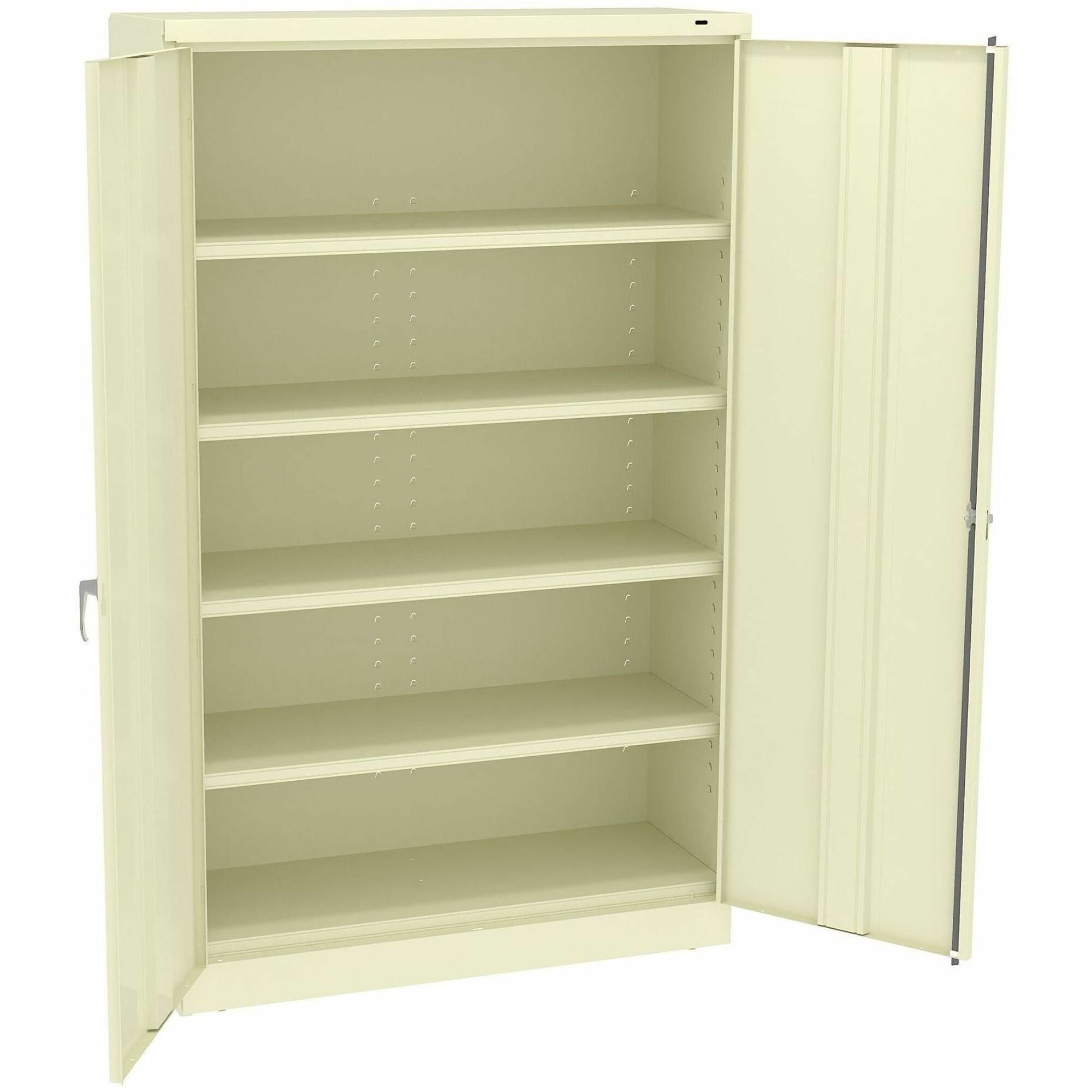 Tennsco Putty Jumbo Storage Cabinet - 48" Width x 18" Depth x 78" Height - 5 x Shelf(ves) for Standard - 2 x Standard Door(s) - 400 lb Load Capacity - Heavy Duty, Adjustable Shelf, Locking Door, Hinged Door, Reinforced, Carrying Handle, Durable, Welded...