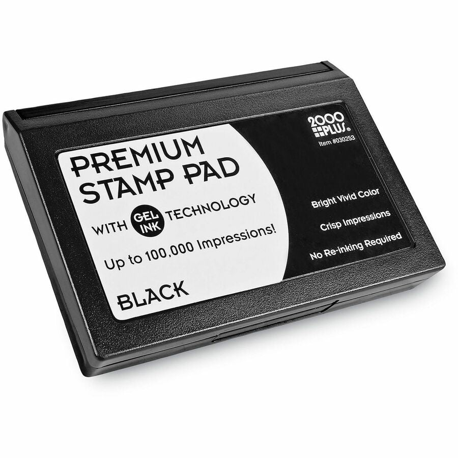 COSCO 2000 Plus Replacement Ink Pad - 2.8" Width x 4.3" Length - Black Ink - 1 Each