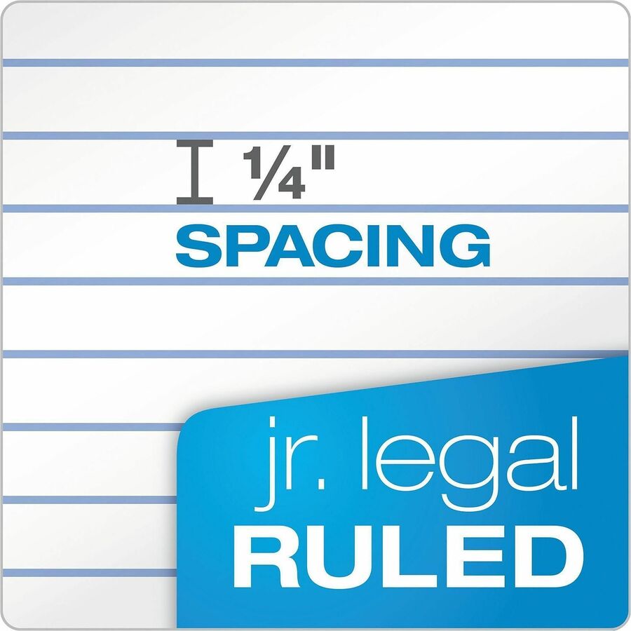 TOPS Binding Letr - Trim Perf. Writing Pads - Jr.Legal - 50 Sheets - 16 lb Basis Weight - Jr.Legal - 8" x 5" Sheet Size - 2.50" Height x 8" Width x 5" Length - White Paper - Perforated, Acid-free - 12 / Dozen