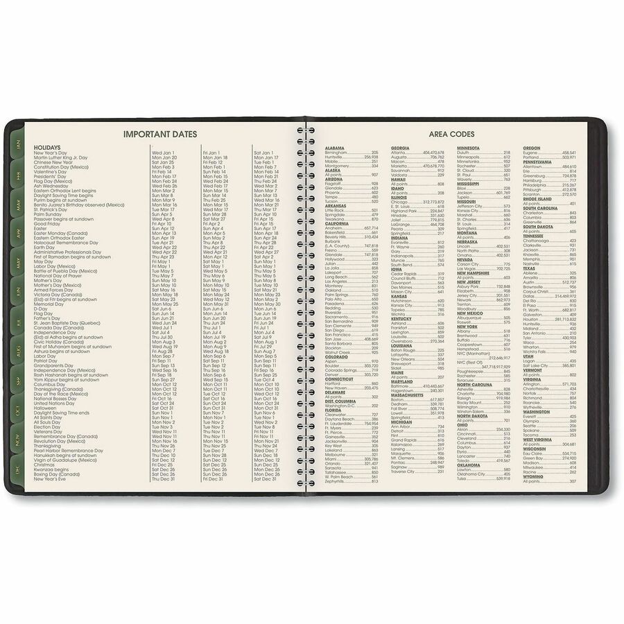 At-A-Glance Large Weekly/Monthly Desk Appointment Book - Medium - Julian Dates - Monthly, Weekly - 1 Year - January 2026 to December 2026 - 7:00 AM to 8:45 PM - Quarter-hourly, 7:00 AM to 5:30 PM - 1 Week, 1 Month Double Page Layout - 7" x 8 3/4" Sheet...
