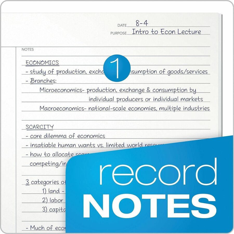 TOPS FocusNotes Legal Pad - Legal - 50 Sheets - Double Stitched - 16 lb Basis Weight - Legal - 8 1/2" x 11 3/4" Sheet Size - White Paper - Perforated - 1 Each