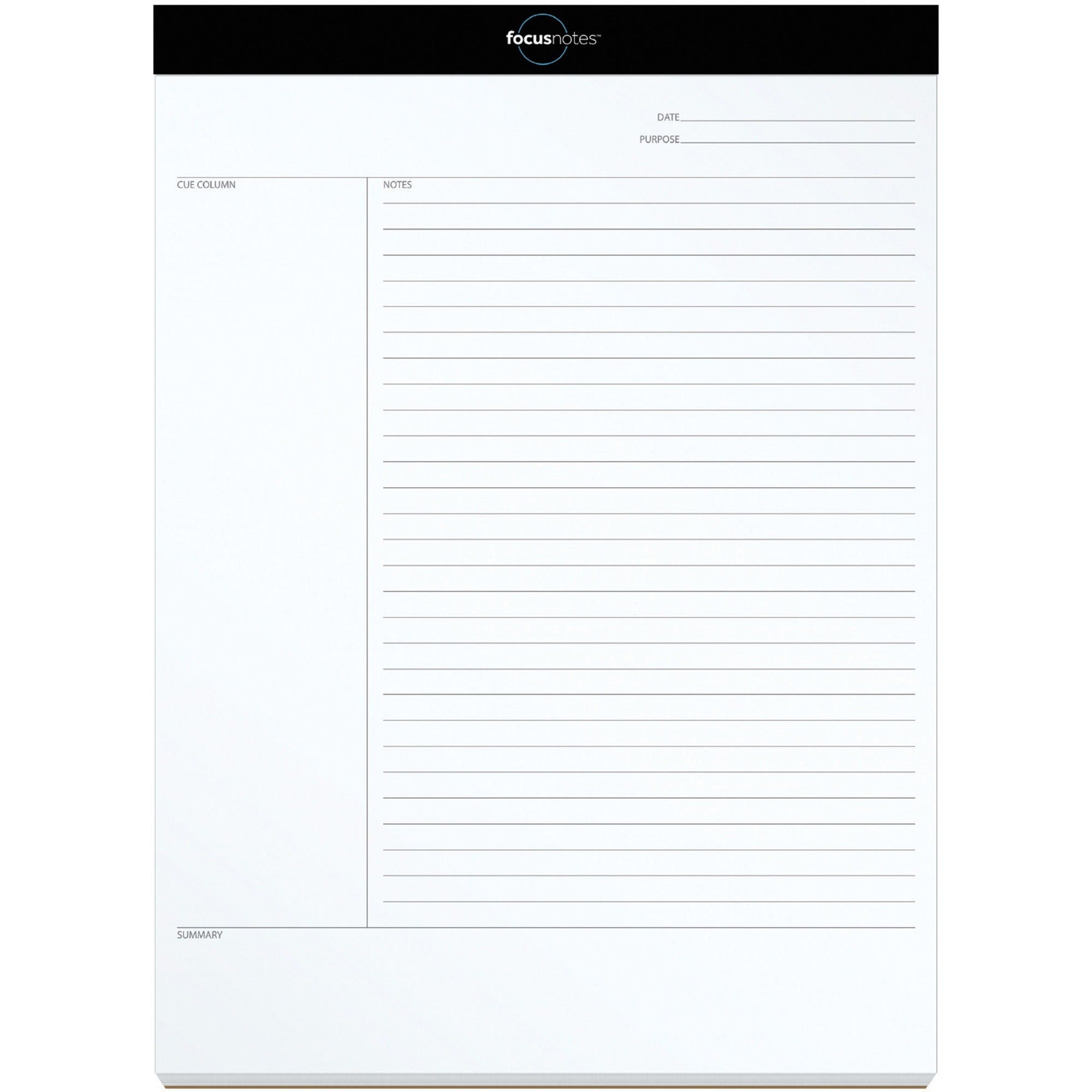 TOPS FocusNotes Legal Pad - Legal - 50 Sheets - Double Stitched - 16 lb Basis Weight - Legal - 8 1/2" x 11 3/4" Sheet Size - White Paper - Perforated - 1 Each