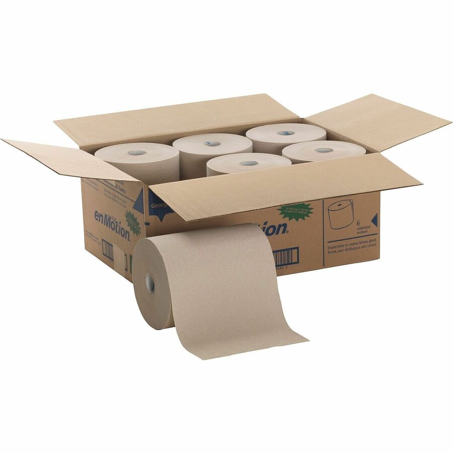 enMotion Touchless Roll Kraft Paper Towels - 10" Width x 800 ft Length - Brown - Paper - 6 / Carton