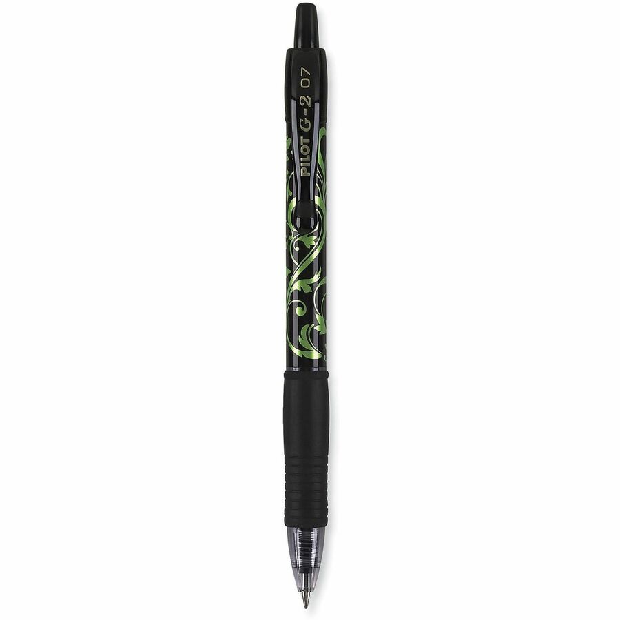 G2 G2 Fashion Collection Gel Roller Pens - 0.7 mm Fine Pen Point - Refillable - Retractable - Black Ink - Gel-based - Silver, Pink, Blue, Orange, Green Barrel - 5 / Pack