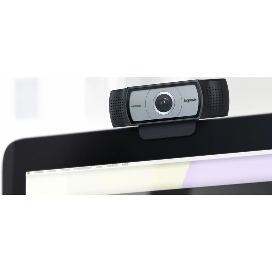 Logitech C930e Webcam - 30 fps - USB 2.0 - 1 Pack(s) - 1920 x 1080 Video - Auto-focus - Clip, Tripod Mount - 4x Digital Zoom - Microphone - For Monitor, Notebook - PTZ