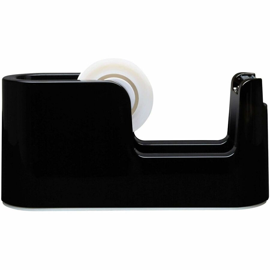 Scotch Plastic Tape Dispenser - Holds Total 1 Tape(s) - 1" , 3" Core - Heavy Duty, Durable - Plastic - Black - 1 Each