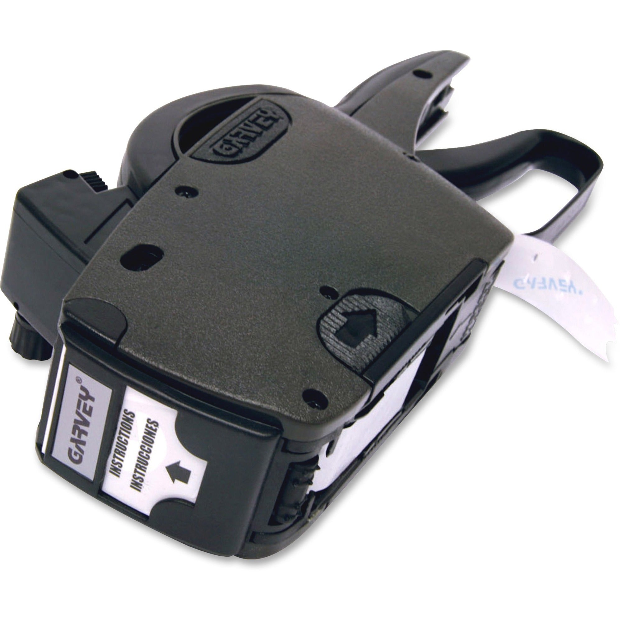 Consolidated Stamp One-line Pricemarking Label Gun - Label - 0.81" x 0.44" - Black - Rubberized Grip, Jam-free, Drop-in Loading, Fast-drying