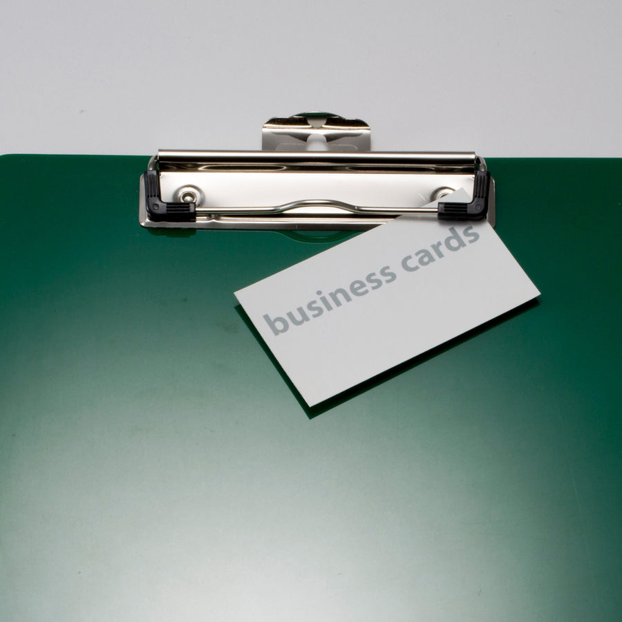 Officemate Low-profile Clip Plastic Clipboard - 8 1/2" x 11" Sheet Size - Plastic - Green - 1 Each