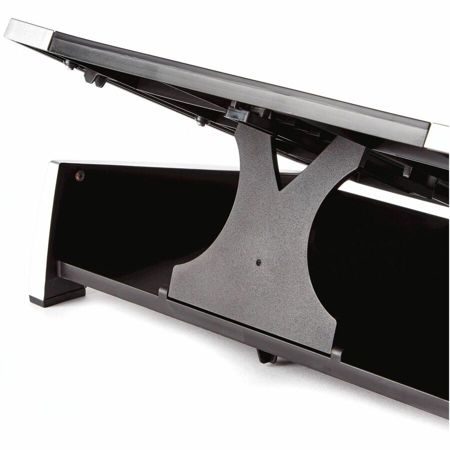 Fellowes Laptop Riser - Up to 17" Screen Support - 10 lb Load Capacity - 6.50" Height x 15.06" Width x 10.50" Depth - Desktop - High Performance Steel (HPS) - Black, Silver - Adjustable Angle, Non-skid, Stackable, Adjustable Tilt, Scratch Resistant, Sc...