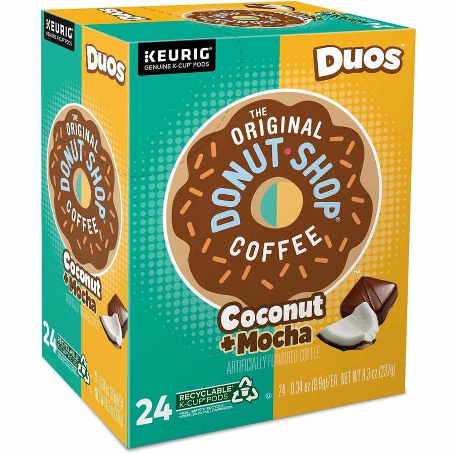 The Original Donut Shop&reg; K-Cup, Pod Coffee - Compatible with Keurig Brewer - Regular - Medium - K-Cup, Pod - Coconut Mocha - Kosher - 24 / Box