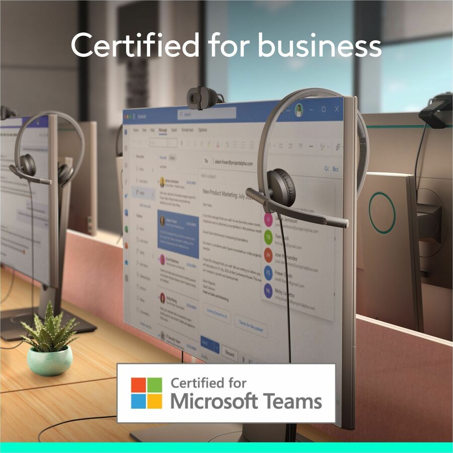 Logitech USB Headset Stereo H570e - Stereo - USB - Wired - 31.50 Hz to 20 kHz - Over-the-head - Binaural - Supra-aural - Noise Cancelling, Electret Microphone - Black