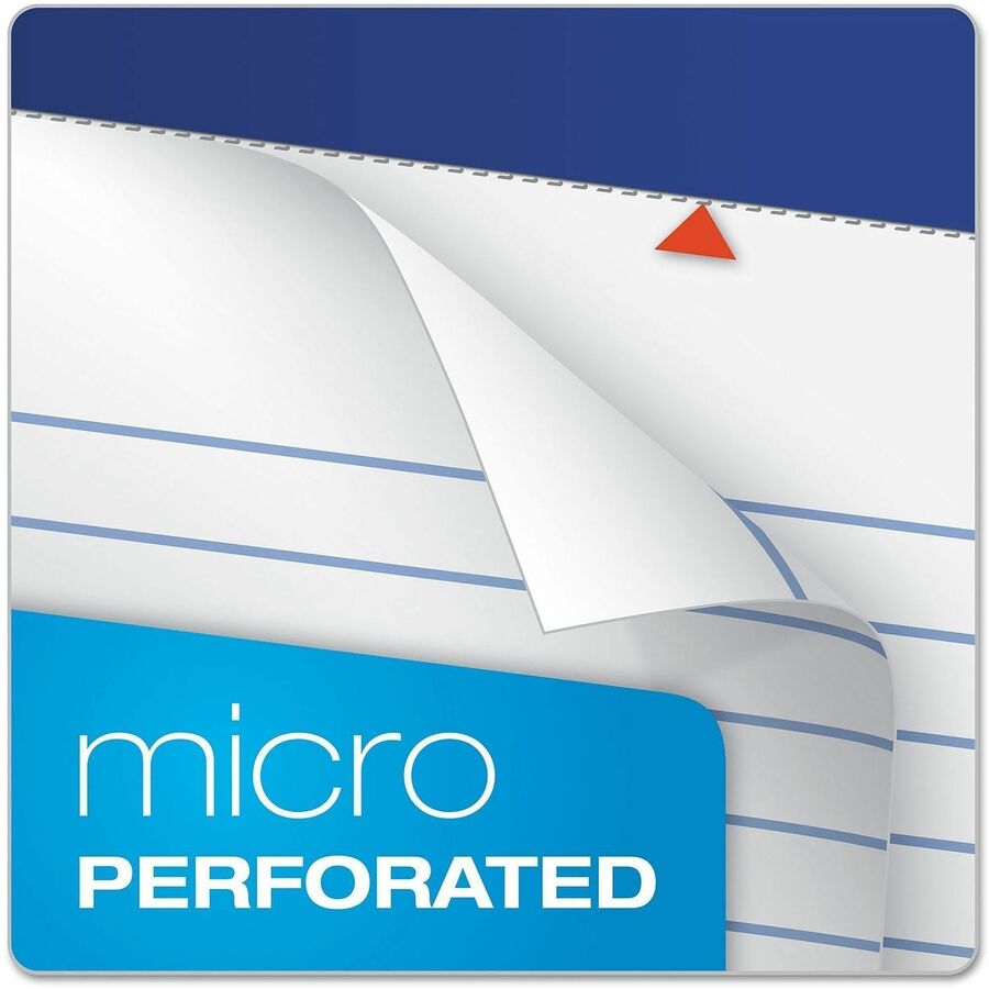 Ampad Legal Ruled Recycled Writing Pads - 50 Sheets - 0.34" Ruled - 15 lb Basis Weight - 8 1/2" x 11 3/4" Sheet Size - Environmentally Friendly, Perforated, Chipboard Backing, Rigid - 12 / Dozen