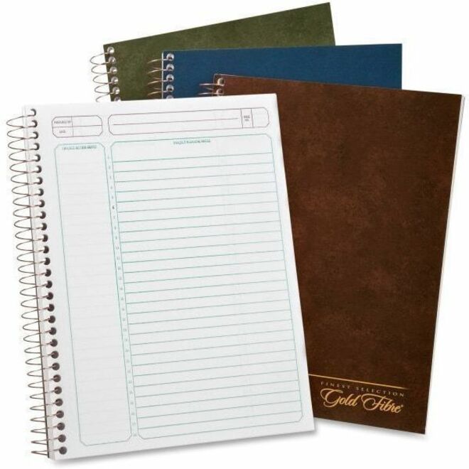 TOPS Ampad Gold Fibre Project Planner, 9 1/2" x 7 1/4" , Assorted Colors - Small - 7 1/4" x 2/5" Sheet Size - White Sheet - Wire Bound - Assorted Cover - 0.4" Height x 7.2" Width - 1 Each