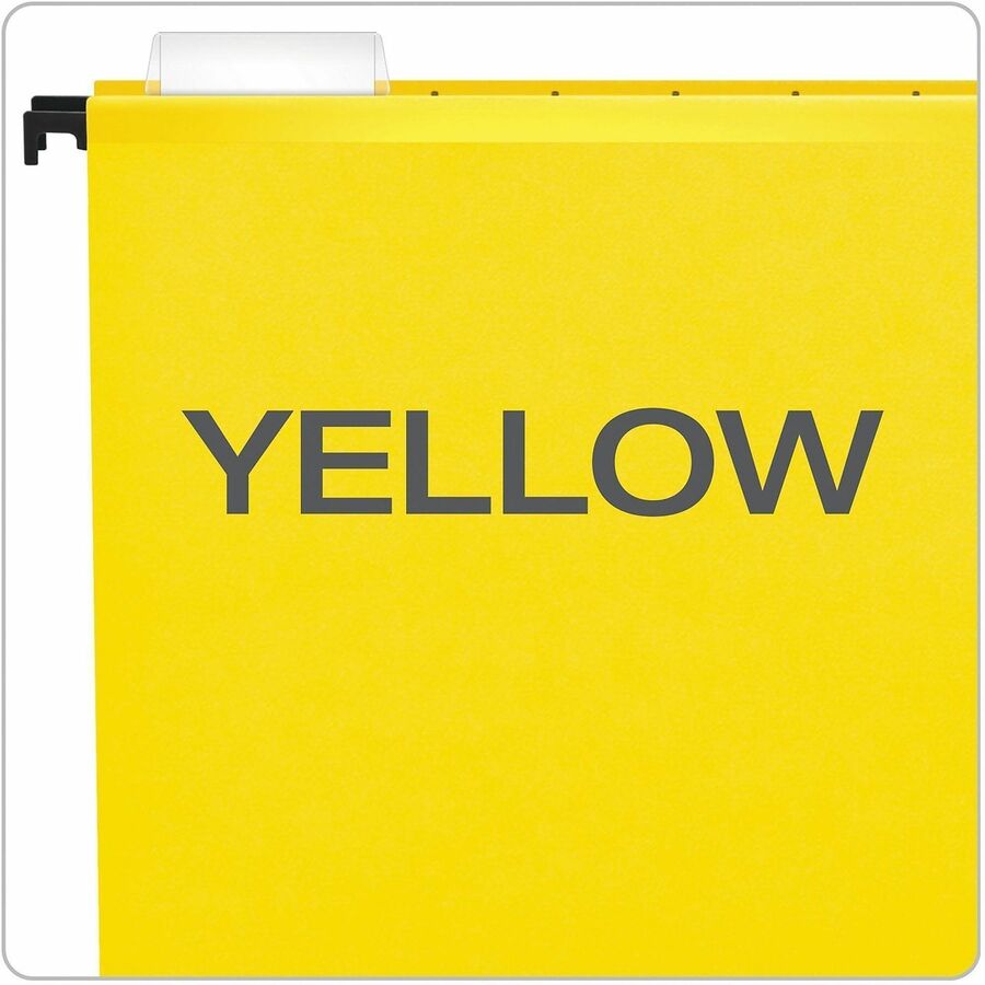 Pendaflex SureHook 1/5 Tab Cut Legal Hanging Folder - 8 1/2" x 14" - 3/4" Expansion - Yellow - Built-in Tension Spring, Reinforced Top, Sturdy, Durable, Acid-free, Reinforced Bottom - 20 / Box