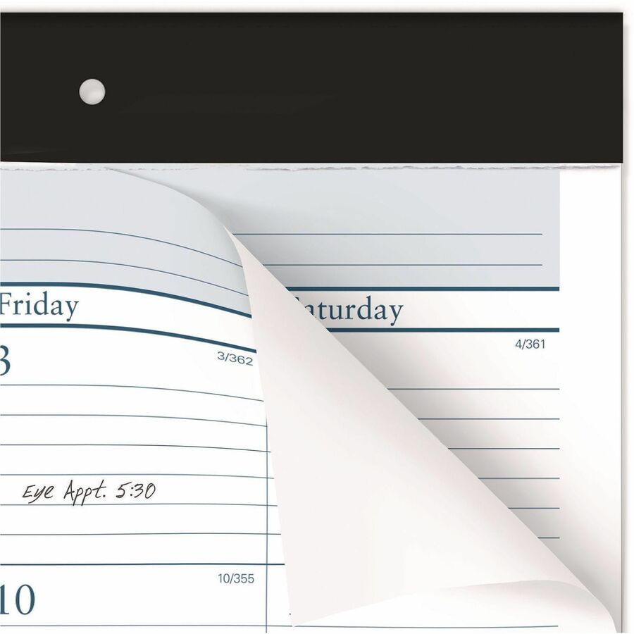 At-A-Glance Classic Monthly Desk Pad - Standard - Julian Dates - Daily, Monthly - 12 Month - January 2026 to December 2026 - 1 Day Single Page Layout - 21 3/4" x 17" Sheet Size - White Sheet - 2.37" x 2.87" Block - Headband - Desk Pad - Black, White - ...