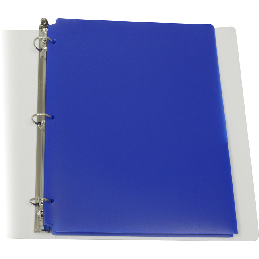 C-Line Letter Pocket Folder - 8 1/2" x 11" - 2 Pocket(s) - Blue - Heavyweight - 25 / Box