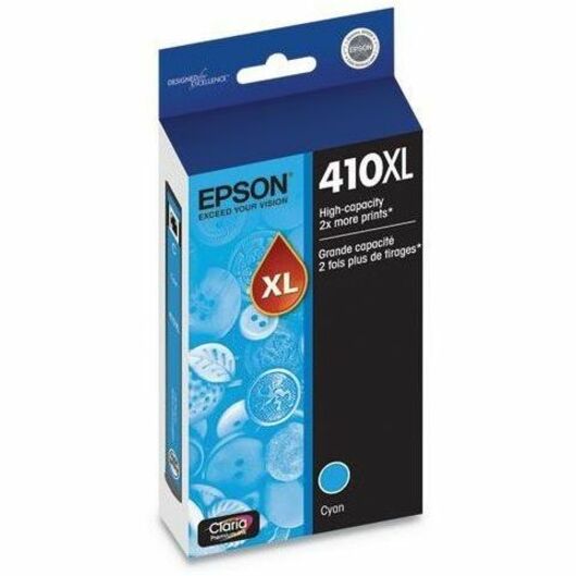 Epson Claria Premium 410XL Original High Yield Inkjet Ink Cartridge - Cyan - 1 Pack - 650 Pages