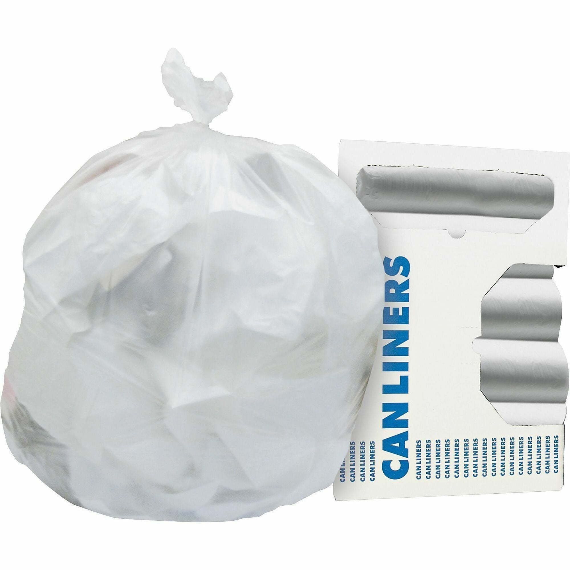 Heritage High Density 16.0 Mic Liners - 33 gal Capacity - 40" Length x 33" Width x 0.63 mil (16 Micron) Thickness - High Density - Natural - High-density Polyethylene (HDPE) - Can - 250 / Carton