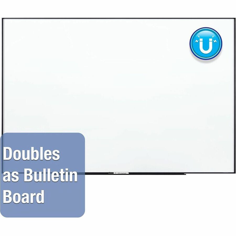 Quartet Fusion Nano-Clean Magnetic Dry-Erase Board - 48" (4 ft) Width x 36" (3 ft) Height - White Surface - Black Aluminum Frame - Horizontal/Vertical - Magnetic - 1 Each