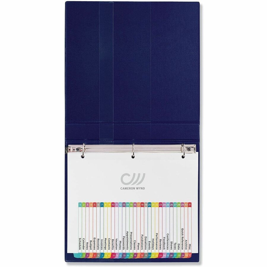 Avery 1-31 Dividers, 31 Tabs, Ready Index, Arched Tabs (11846) - 31 x Divider(s) - 31 Tab(s) - Digit - 1-31 - 31 Tab(s)/Set - 8.5" Divider Width x 11" Divider Length - 3 Hole Punched - White Paper Divider - Multicolor Paper Tab(s) - Hole-punched, Print...