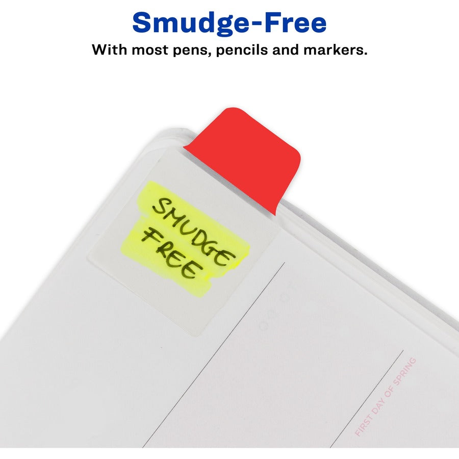 Avery&reg; Ultra Tabs File Tab - 40 Write-on Tab(s) - 1.50" Tab Height x 1" Tab Width - Clear Film, Red Paper, Blue, Orange, Green Tab(s)