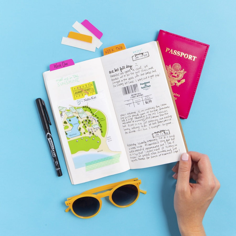 Avery&reg; Ultra Tabs File Tab - 24 Write-on Tab(s) - 1" Tab Height x 2.50" Tab Width - Clear Film, Neon Pink Paper, Neon Yellow, Neon Green, Neon Orange Tab(s) - PVC-free, Nonperforated, Smudge Resistant, Double-sided, Writable, Reusable, Repositionab...