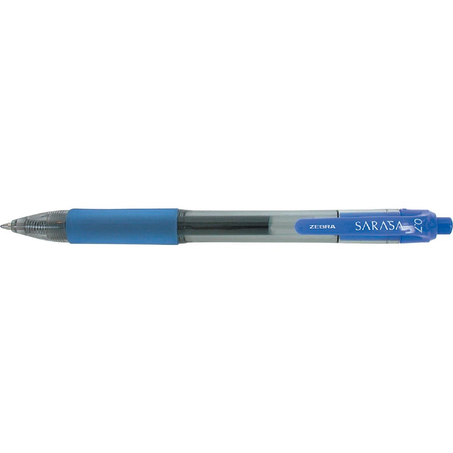 Zebra Pen Sarasa Gel Retractable Pens - 0.7 mm Pen Point - Refillable - Retractable - Blue Ink - Gel-based - Translucent Barrel - 36 / Pack