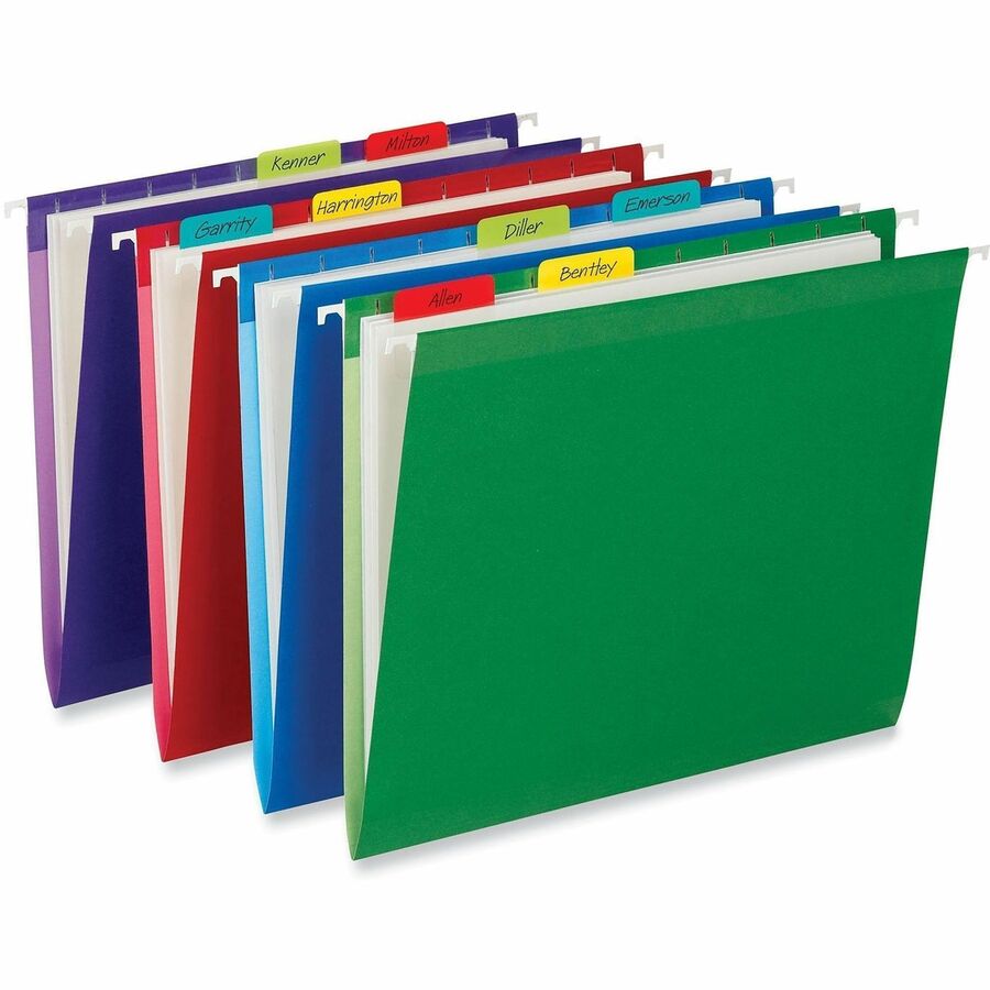 Post-it&reg; Filing Tabs - 1" Tab Height x 1.50" Tab Width - Green, Blue, Red Tab(s) - Removable, Durable, Repositionable, Customizable, Wear Resistant, Tear Resistant - 66 / Pack