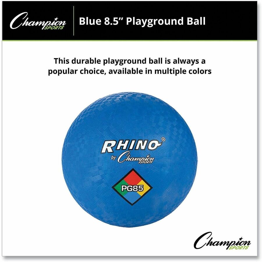 Champion Sports Playground Ball - 8.50" - Nylon - Royal Blue - 1  Each