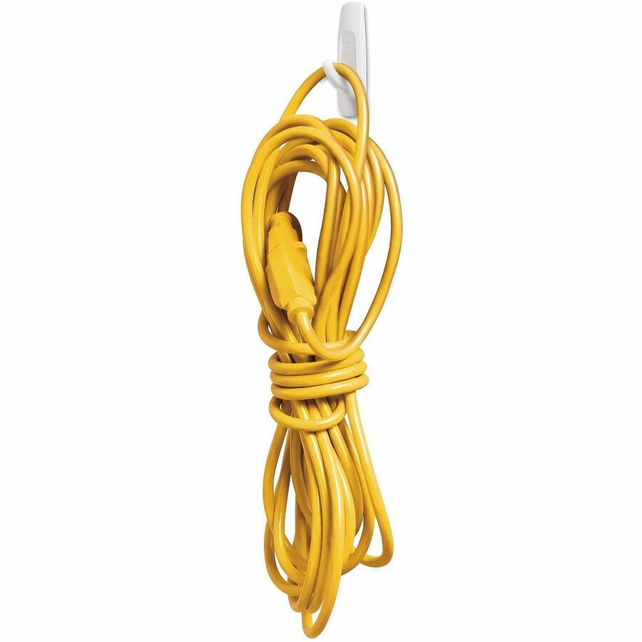 Command Strip Adhesive Hooks - 3 lb (1.36 kg) Capacity - for Home, Office - White - 2 / Pack