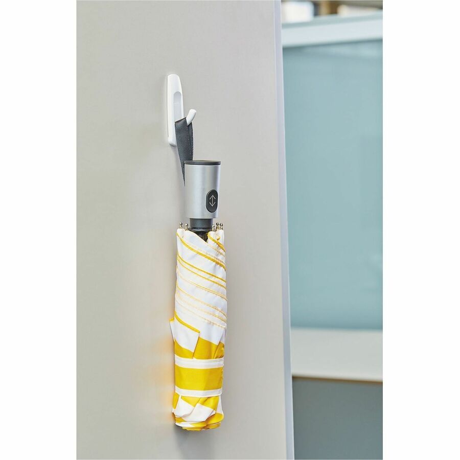 Command Strip Adhesive Hooks - 3 lb (1.36 kg) Capacity - for Home, Office - White - 2 / Pack