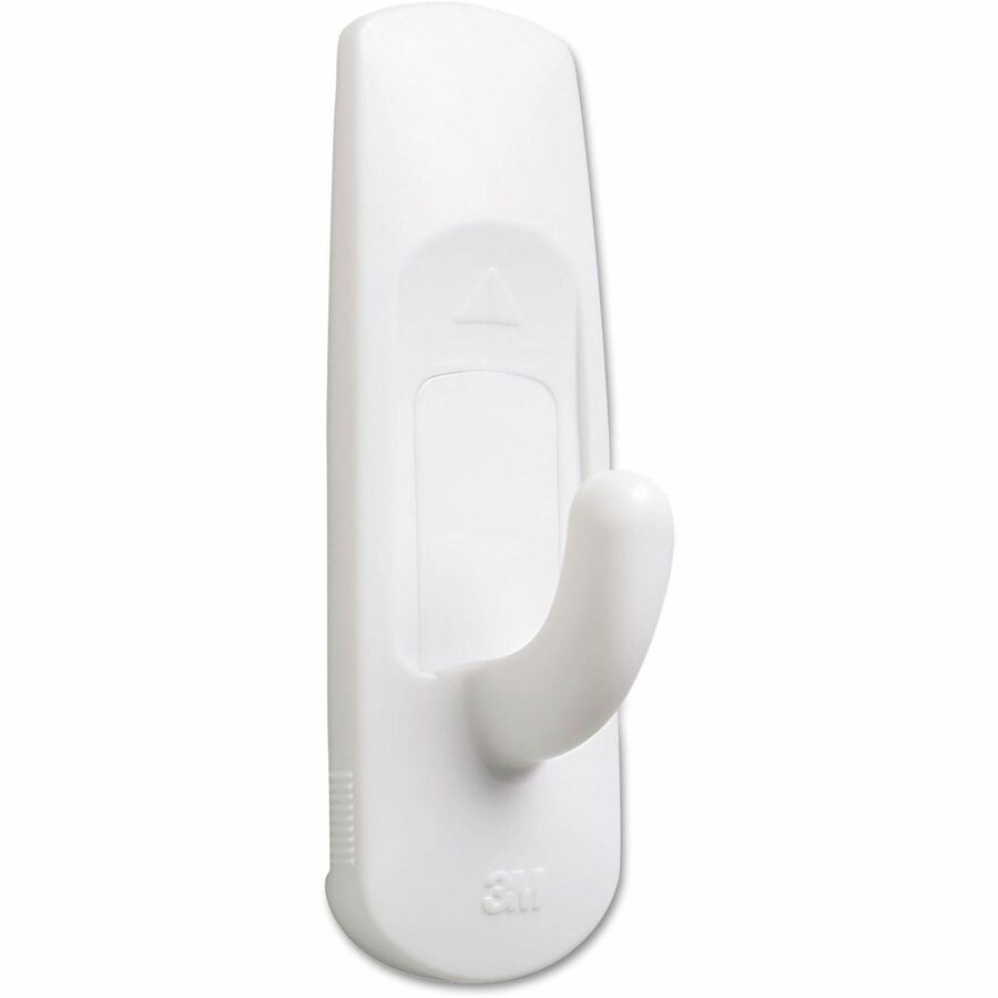 Command Strip Adhesive Hooks - 3 lb (1.36 kg) Capacity - for Home, Office - White - 2 / Pack
