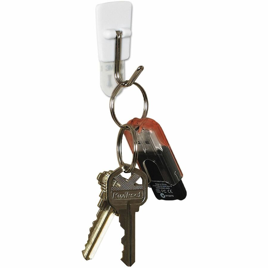 Command Strips 1/2 lb Small Wire Hooks - 8 oz (226.8 g) Capacity - for Utensil - White - 3 / Pack