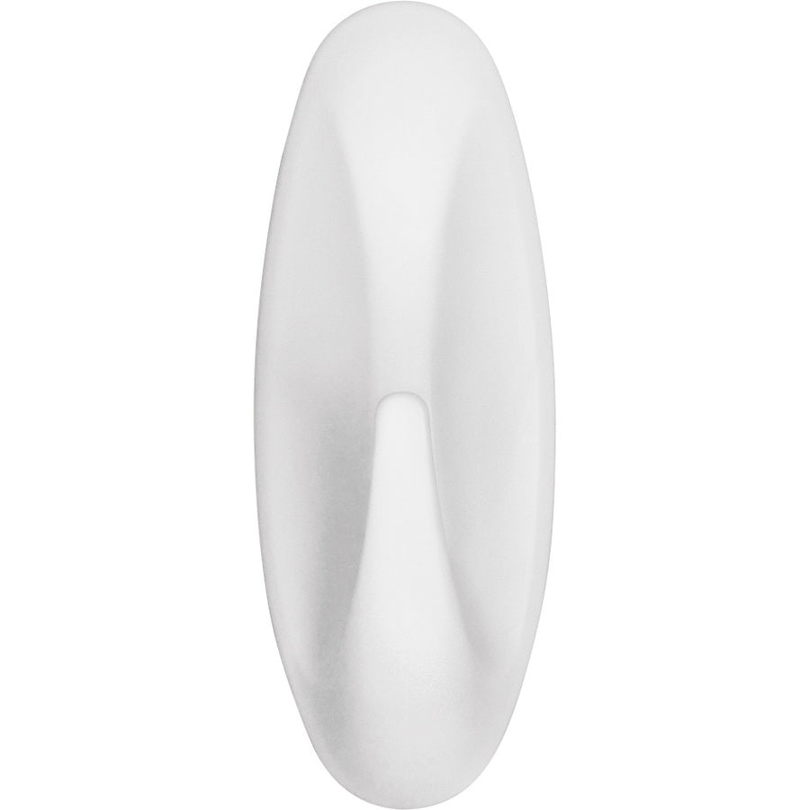 Command Adhesive Medium Designer Hooks - 3 lb (1.36 kg) Capacity - Plastic - White - 2 / Pack