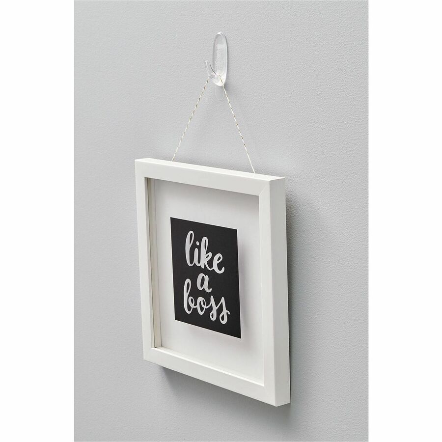 Command 2 lb. Strips Medium Hanging Hooks - 2 lb (907.2 g) Capacity - for Decoration - Plastic - 2 / Pack