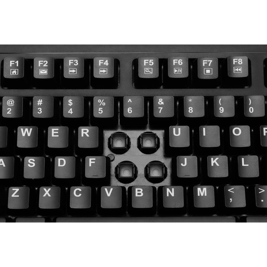 Adesso EasyTouch 630SB - Smart Card Reader Keyboard - Cable Connectivity - USB 2.0 Interface - 104 Key(s) - English (US) - QWERTY Layout - Computer - PC - Membrane Keyswitch - Black