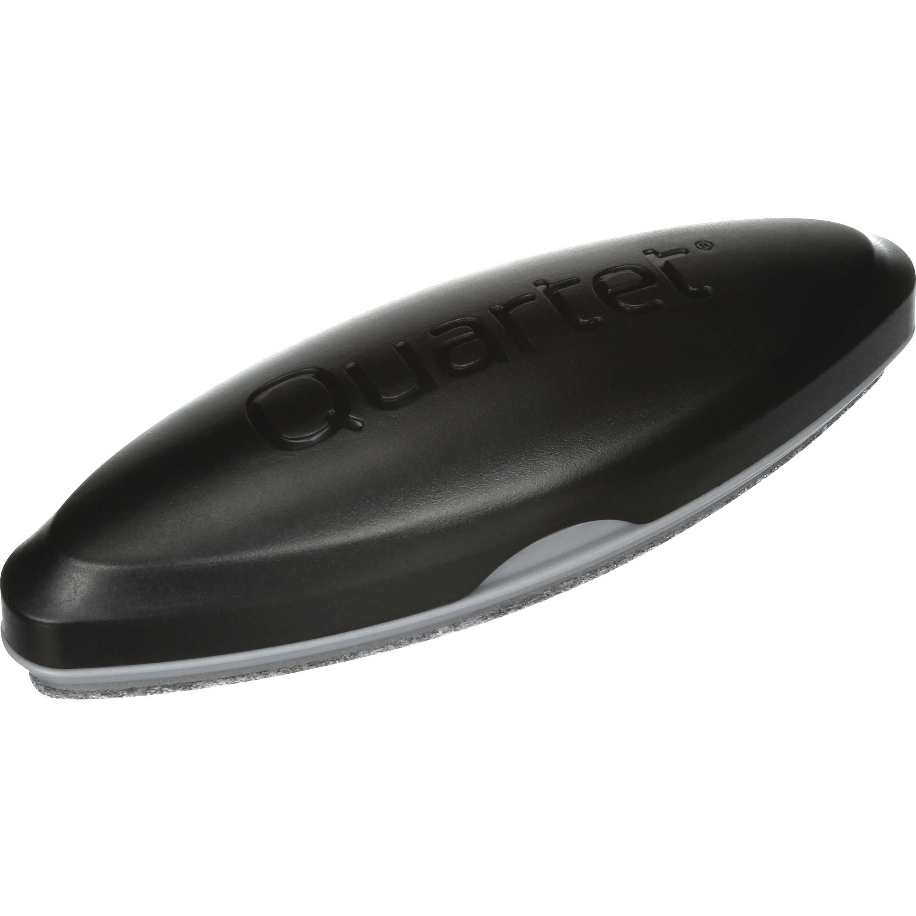 Quartet Premium Magnetic 3-in-1 Eraser - 2" Width x 6.50" Length - Used as Ink Remover, Residue Remover, Spot Remover, Chalk Remover - Durable, Easy-grip Handle, Magnetic - Black - Felt, MicroFiber - 1 / Pack