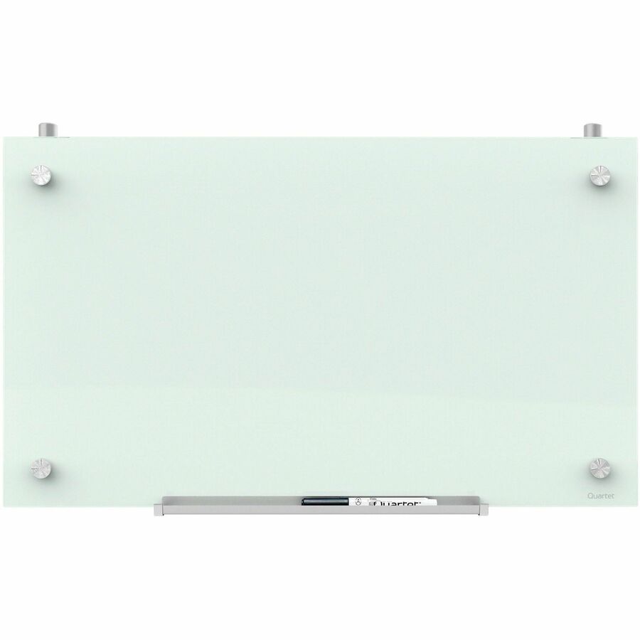 Quartet Infinity&trade; Magnetic Glass Dry-Erase Cubicle Board - 30" (2.5 ft) Width x 18" (1.5 ft) Height - White Tempered Glass Surface - Rectangle - Horizontal/Vertical - Magnetic - 1