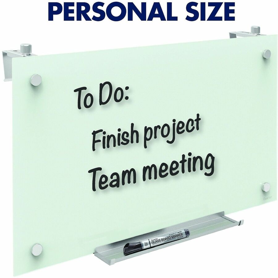 Quartet Infinity&trade; Magnetic Glass Dry-Erase Cubicle Board - 30" (2.5 ft) Width x 18" (1.5 ft) Height - White Tempered Glass Surface - Rectangle - Horizontal/Vertical - Magnetic - 1