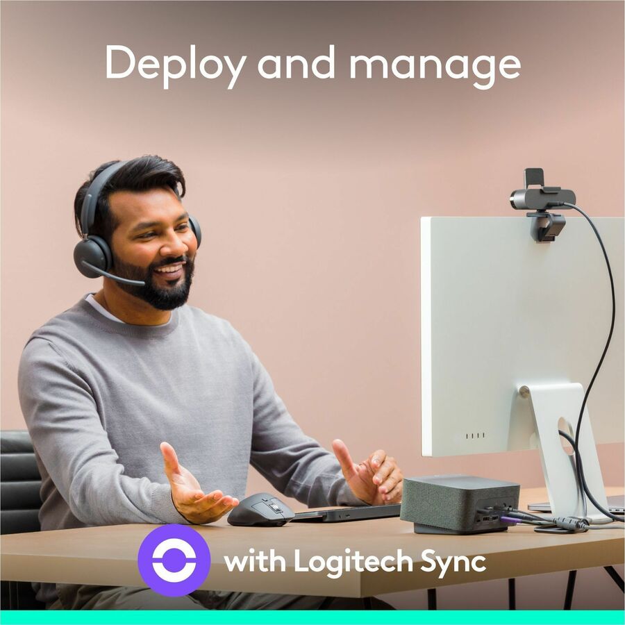 Logitech BRIO Webcam - 90 fps - Black - USB 3.0 - 4096 x 2160 Video - Auto-focus - Clip, Tripod Mount - 5x Digital Zoom - Microphone - For Notebook, Monitor