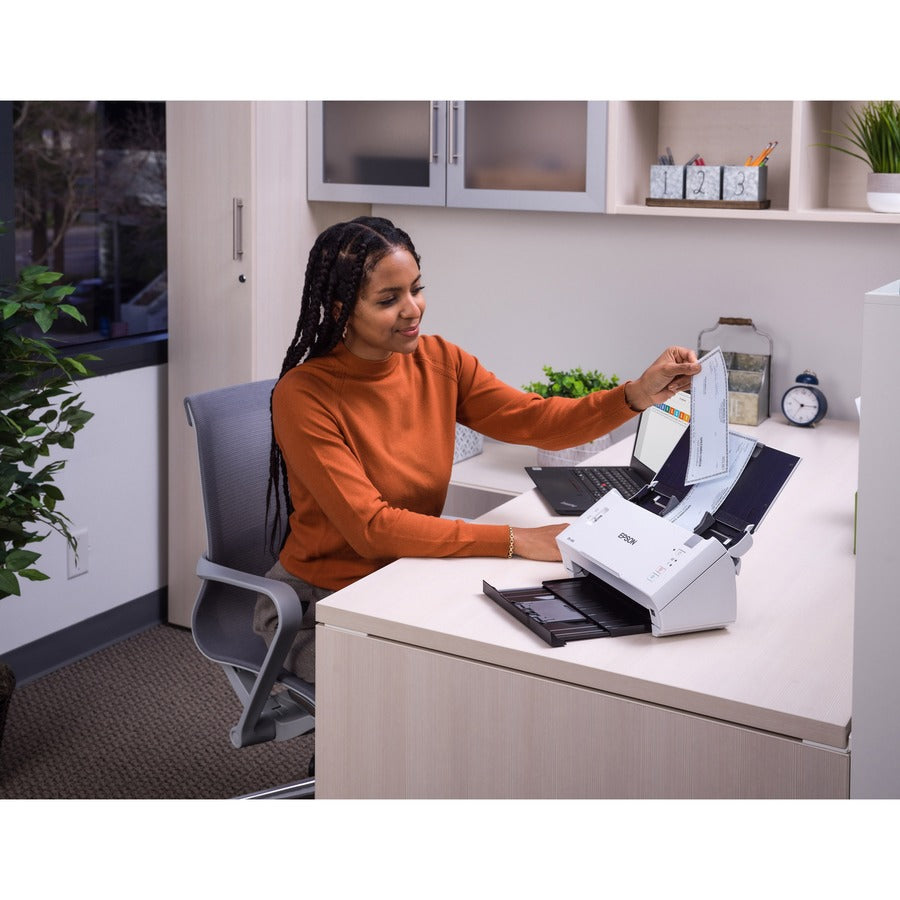 Epson DS-410 Sheetfed Scanner - 600 dpi Optical - 48-bit Color - 16-bit Grayscale - 26 ppm (Mono) - 26 ppm (Color) - Duplex Scanning - USB