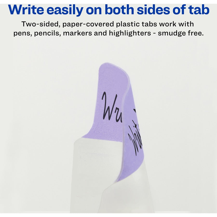 Avery&reg; UltraTabs Color Design 2-sided Multiuse Tabs - 24 Tab(s) - 1.50" Tab Height x 2" Tab Width - Clear Film, Pink Paper, Green, Blue Tab(s) - 24 / Pack