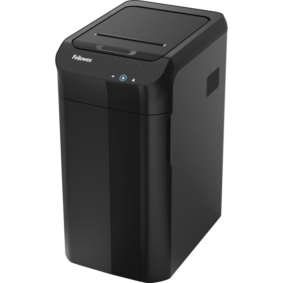 Fellowes AutoMax 350C Auto Feed Cross-Cut Shredder - Non-continuous Shredder - Cross Cut - 350 Per Pass - for shredding Staples, Paper Clip, Paper, CD, DVD, Credit Card, Junk Mail - 0.156" x 1.500" Shred Size - P-4 - 11 ft/min - 9" Throat - 45 Minute R...