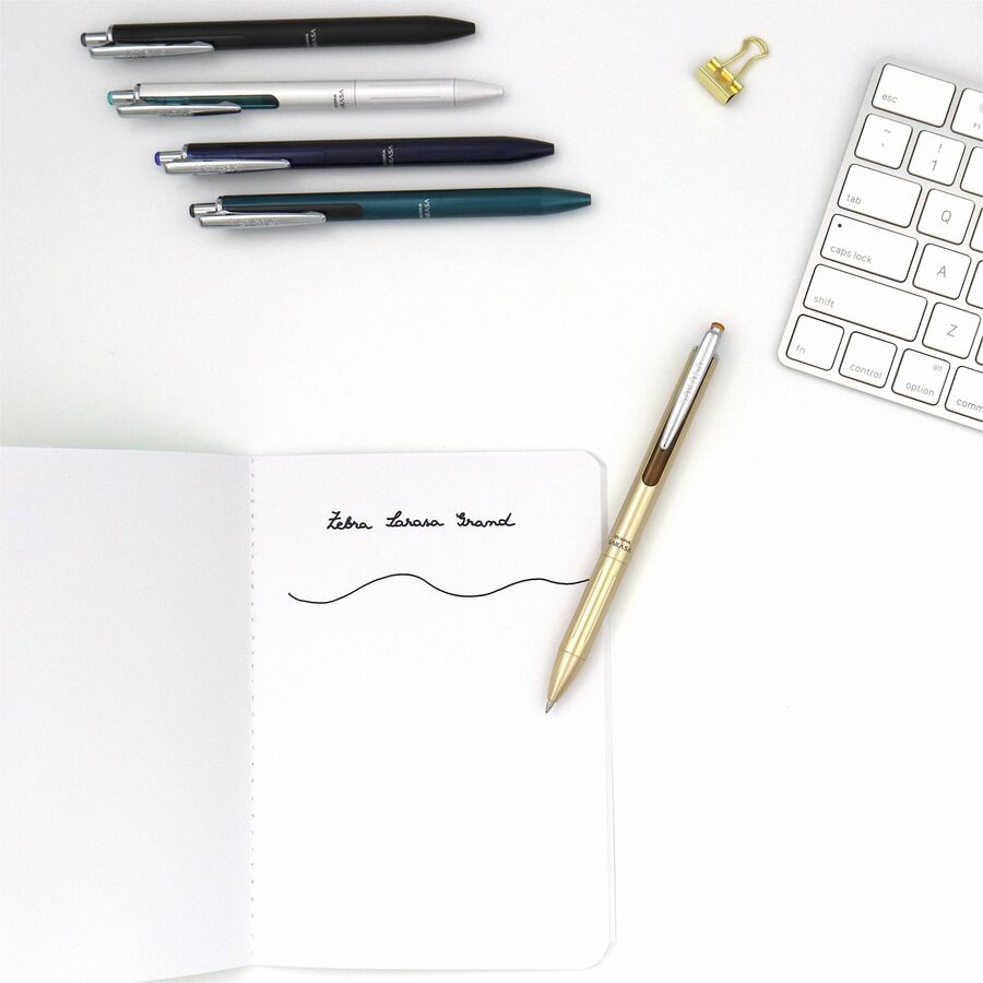 Zebra Pen Sarasa Grand Retractable Gel Pens - 0.7 mm Pen Point - Refillable - Retractable - Liquid Gel Ink - Brass Barrel - 1 Each
