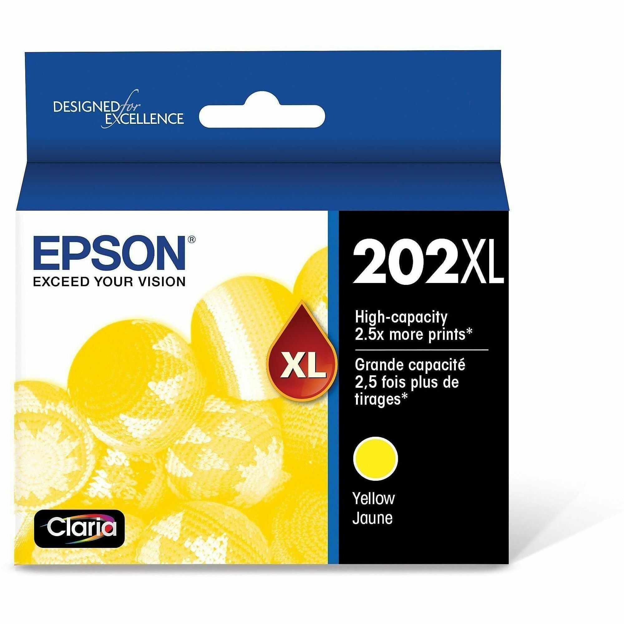 Epson Claria 202XL Original High Yield Inkjet Ink Cartridge - Yellow Pack - Inkjet - High Yield