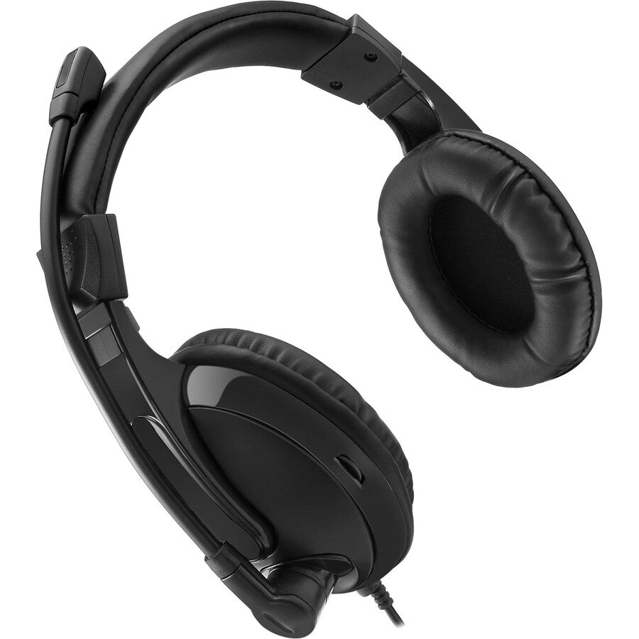 Adesso Xtream H5 - Multimedia Headset with Microphone - Stereo - Mini-phone (3.5mm) - Wired - 32 Ohm - 20 Hz to 20 kHz - Over-the-head - Binaural - Circumaural - 6 ft Cable - Omni-directional Microphone - Black